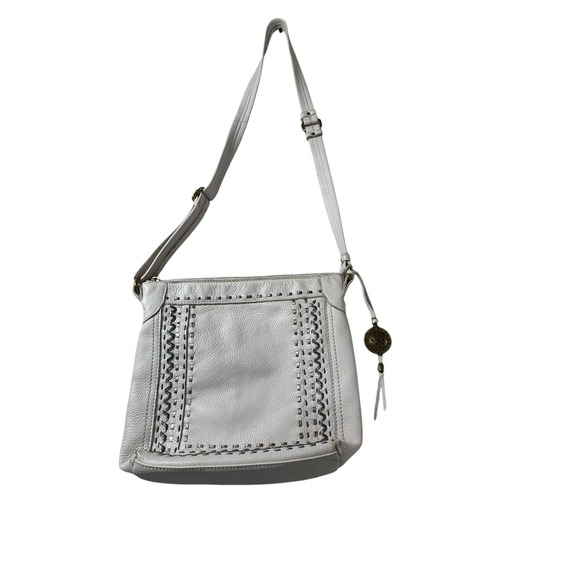 The Sak Handbags - THE SAK Collective Tahoe Medium Pebbled Soft‎ Leather Whipstitch Ivory Crossbody